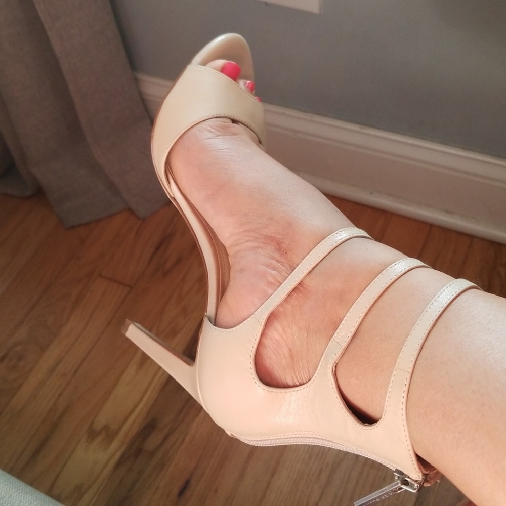 BCBGeneration nude sandals.